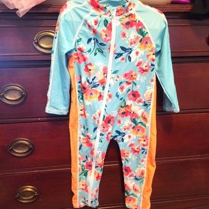 Full length floral rash guard UPF 50